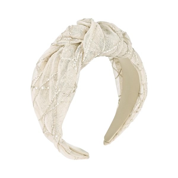 Yonchic Top Knotted Headband for Women Girls, Wide Fashion Headbands with Knot for Women’s Hair, Cute Thick Fabric Non-Slip Hair Bands (White)