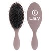 LEV Boar Bristle Hair Styling Brush - Wet Hair Brush for Curly, Thick, Natural Black Hair - Detangling & Smoothing Brush - Anti Frizz Hair Styling Brush - 360 Wave Brush - Beige