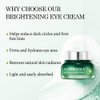 Aloderma Brightening Eye Cream with Organic Aloe Vera - Hydrating Daily Eye Cream for Dark Circles & Puffiness with Caffeine & Sage Oil - Day & Night Eye Cream for Puffy Eyes & Fine Lines, 25g/0.9oz