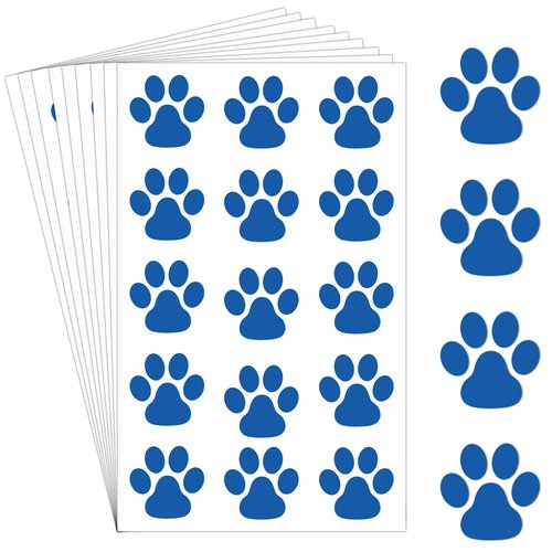 Harloon 20 Sheets 300 Pcs Paw Prints Temporary Tattoos Paws Foot Temporary Tattoo Removable Dog P...