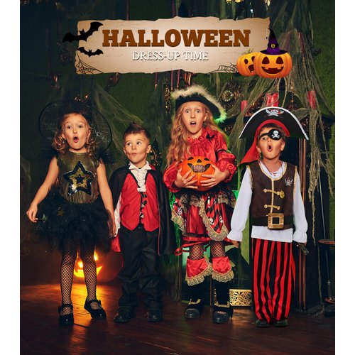 BIBUTY Pirate Costume Kids Halloween Costumes for Boys Girls, Pretend Play & Dress Up Clothes for Little Boys Girls Halloween Costumes for Kids, Toddler Boys Pirate Costume Toys Gifts for Kids 3-6