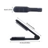 2 Pcs Clamp Hair Brush, Anti-static Double Brushes Comb with Boar Bristle, Hair Straightener Brushes Hair Splint Comb for Wet/Dry/Fine/Home/Barber Shop