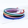 Lawie 18 Pack Colorful Plain Blank Cloth Satin Fabric Covered Slim Thin Hard Metal Headband Skinny Wire Hair band Elastic Hair Hoop Clasp Tiara Crown Headpiece Craft DIY Accessories for Women Girls