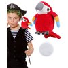 Roicaholy Parrot on Shoulder, Magnetic Parrot for Shoulder, Parrot Plush Stuffed Animal Halloween Pirate Costume Accessory Cosplay Prop