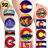 92 PCS Love Breckenridge Temporary Tattoos Stickers Themed Birthday Party Decorations Supplies Decor Favors Cute State Flag Tattoo Sticker Gifts For Kids Boys Girls Prizes Carnival