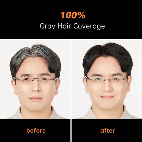 Natural Hair Dye Shampoo 4 in 1 for Gray Hair Coverage for Women & Men, Long Lasting Hair Color Shampoo Champu Para Canas, Herbal Ingredients Plant (Black)