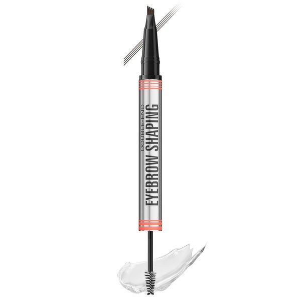 Microblading Eyebrow Pen 2-in-1 Brow Pen and Sealing Brow Gel, Eyebrow Makeup for Real-Looking, Fuller Eyebrows (Dark Brown)