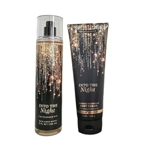 Bath & Body Works - Into the Night - Fine Fragrance Mist and Ultra Shea Body Cream - Full Size (Packaging Varies)