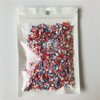 2ozs /Pack 3D American Flag White Star Red Sugar Granules Mixes Slices Supplies Polymer Soft Clay DIY Decoration for Nail Art Slime Kit DIY Cake Dessert Simulation Food RT-USFlag