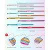 Aeelike 10pcs Size J / 6.0mm Crochet Hooks,Aluminum Crochet Needles and 30pcs Stitch Markers for Beginner and Advanced, Crocher Hook Set for Learning How to Crochet