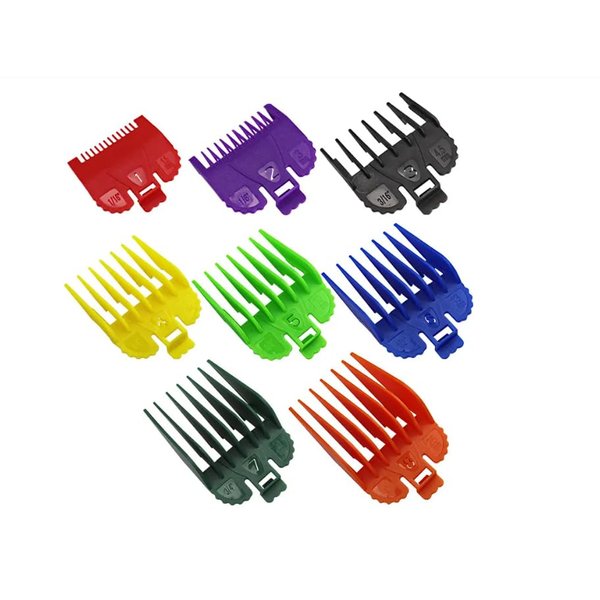 SUPRENT Hair Clipper Combs, Suitable for Electric Hair Clippers, 8 pieces, with Guide Comb Storage - Color