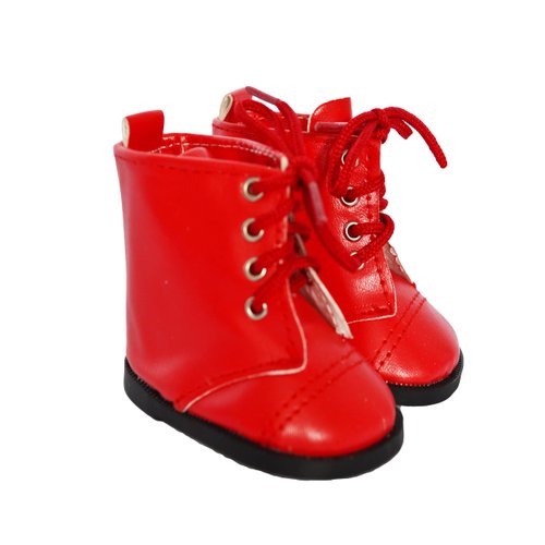 18 Inch Doll Boots- Stylish Boots for Your Kennedy and Friends 18 Inch Fashion Girl and Boy Dolls- Fits All 18 Inch Fashion Dolls (Red)
