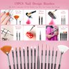 32pcs Nail Art Brushes,Acrylic Nail Brush,Nail Brushes For Nail Art,Nail Art Dotting Tool Set,Nail Art Tool Set,Nail Art Liner Brush,Nail Dust Brush,Nail Drawing Pens For Beginners And Salon Home Use