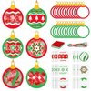 Epakh 24 Sets Gingerbread Man Tissue Sign Craft Kit Christmas Craft Bulk Gingerbread DIY Craft Kit Christmas Tree Decorations Make Your Own Xmas Ornaments Crafts for Holidays Arts