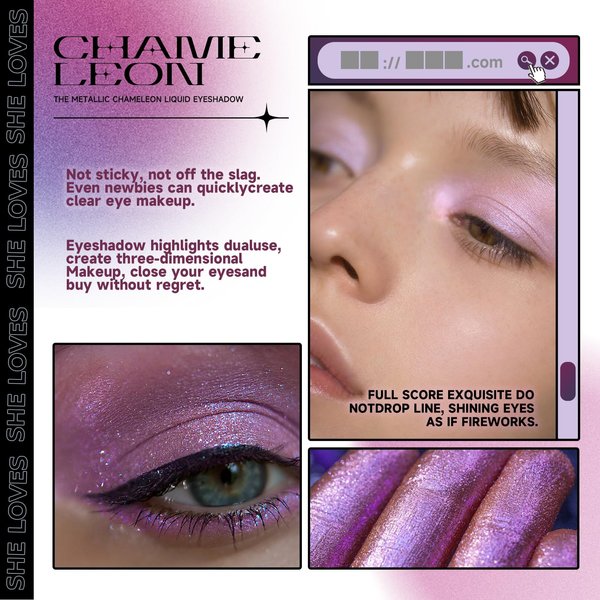 Easilydays Glitter Eyeshadow, Makeup for Eyes Liquid Metallic Chameleon Sparkle Glow Light Colors, Highly Pigmented, Waterproof Long Lasting, Sequins Highlight Lying Silkworm Eye Cheek Brightening Liquid Eye Shadow (#08)