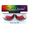 Elegant Lashes W580"Red Devil" Premium Red and Black Jumbo Color Drag False Eyelashes Halloween Dance Rave Costume