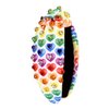 NVENF Rainbow Headbands for Women Pride Headband Colorful Pride Heart Flag Win Gesture Knotted Headband Rhinestone LGBTQ Hairband Bisexual Gay Pride Rainbow Accessories Outfits Party Favors (Heart A)