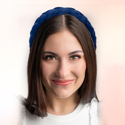 VOCOSTE Solid Wide Headbands, Non-slip Fashion, Navy Blue Hair Hoop, 1.18inch Wide, for Girl Women