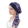 BELLESHOW Chemo Headwear Turbans for Women, Cancer Head Scarf for Women, Head Wraps for Cancer Patients, Head Coverings Caps, Cancer Present Chemotherapy Must Haves for Women Blue