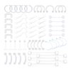 MODRSA Mix Set Clear Piercing Retainers Flexible Lip Ear Nose Studs Septum Eyebrow Tongue Rings Cartilage Tragus Earrings Retainer Bioflex Horseshoe Industrial Barbell 60pcs