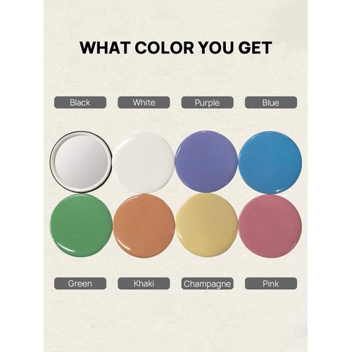 Getinbulk Compact Mirror Bulk Round Makeup Glass Mirror for Purse Great Gift 2.5 Inch 8 Colors Pack of 24