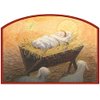 Infant Jesus in Bed of Straw Die Cut - Designer Greetings Box of 18 Religious Christmas Cards