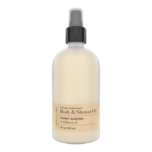 Olivia Care Nourishing Honey Almond Body Oil with Vitamin E: In-Shower Bliss for All Skin Types - 8 Fl Oz. (Honey Almond and Vitamin E)