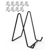 Lzerking 10 Packs Display Stands for Plate, 6 Inches Black Plate Stands for Display, Metal Plate Holder Picture Stand for Picture, Decorative Plate, Book, Photo