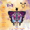 WhiteUniQoon Butterfly Costume Halloween Costumes for Girls Kids, Butterfly Wings Costume Cape Shawl for Girls Fairy Wing (014)