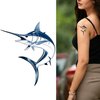 Dopetattoo 6 Sheets Temporary Tattoos for Women Adults Marlin Swordfish Jumping Fish Sailfish Temporary Fake Tattoo Men Woman Neck Arm