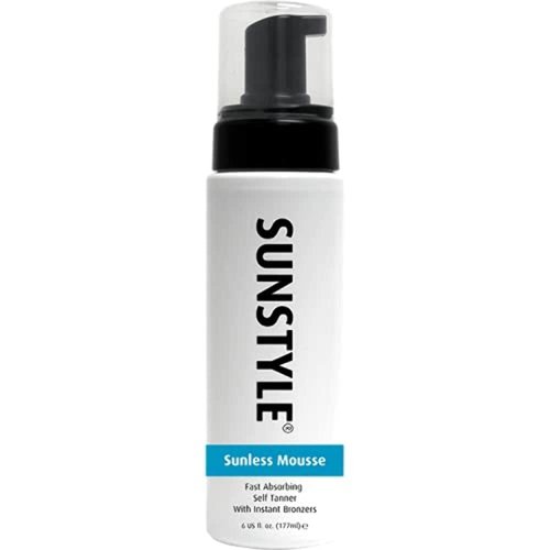 Sunstyle Sunless Daily Maintenance Self Tanner Kit | Bronzing Self Tanner Mousse, Daily Sunless Tan Extender, Color Enhancing Shower Gel, Applicator Blending Mitt