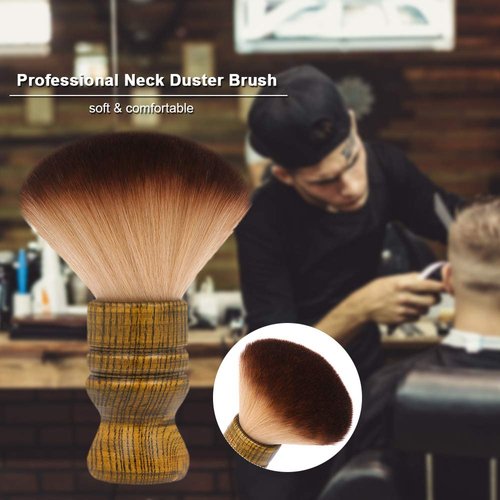 Barber Neck Face Duster Brush Anself Soft Cleaning Hairbrush Hair Sweep Brush Nylon Hair Wooden Handle Cutting Kits