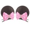 MeeTHan Pink Polka Dot Bows Mice Mouse Hair Clips Ears Elastic Bands Costume Accessories: M12 (Minnie Clips 6 CM-SK2)