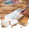 Mooliwe 4 Pcs Watercolor Paper Sketchbook 5.5" x 5.5" Watercolor Travel Journal 300 GSM Cotton Paper Cold Press 48 Pages Drawing Papers Artist Paper Pads Gift for Christmas(Autumn Colors)