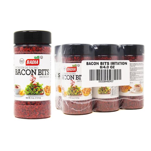 Badia Bacon Bits Imitation, 4 Ounce (Pack of 6)