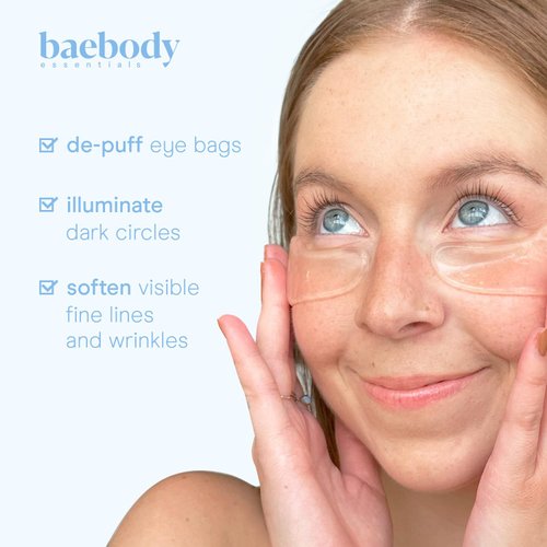 Baebody Advanced Snail Mucin Under Eye Masks (6 Pairs), Under Eye Patches for Puffy Eyes and Dark Circles, Hydrating Under Eye Patches to Reduce Fine Lines, Eye Gel Patches Korean Inspired