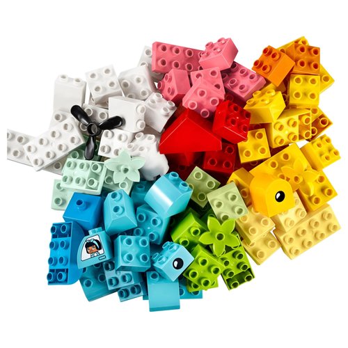LEGO DUPLO Classic Heart Box, First Bricks Building Toy, Educational Activity and Development Set, Early Learning Toys for Toddlers 1.5-3 Years Old, 10909