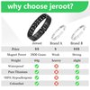JEROOT Magnetic Bracelets for Men, Pure Titanium Double Row Strong Magnets(3500Gauss Per Magnet) Bracelet, Men's Bracelet with Adjustment Tool & Jewelry Gift Box (Sliver)