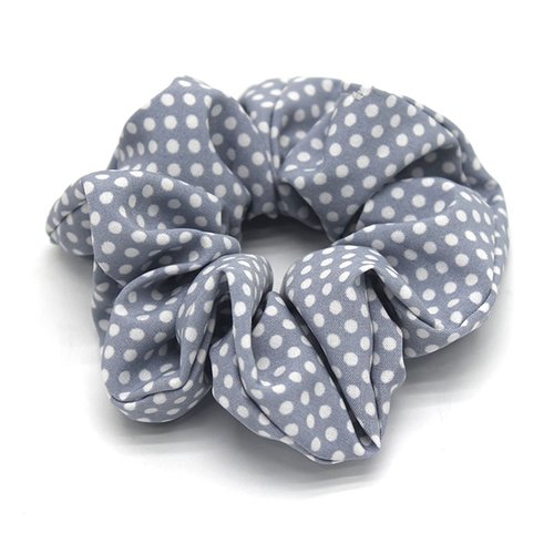 SEVENHEAD Soft Cotton Hair Scrunchies, 6 Packs Hair Scrunchies for Women Cotton Bandana Scrunchies, Dots Series