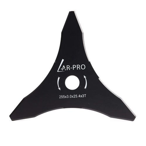 (2-Set) 10" x 3 Teeth Carbon Steel Brush Cutter Blades with Washers - 2 Blades and 2 Washers - Blades for 20mm or 25.4mm Arbor - Compatible with Husqvarna, Stihl, Ego, and More