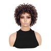 Hanne Fashion Short Dreadlock Wig Twist Braids Wigs Dreadlock Wig for Black Women and Men Ombre Brown African American Twist Braiding Synthetic Wig 1B 30