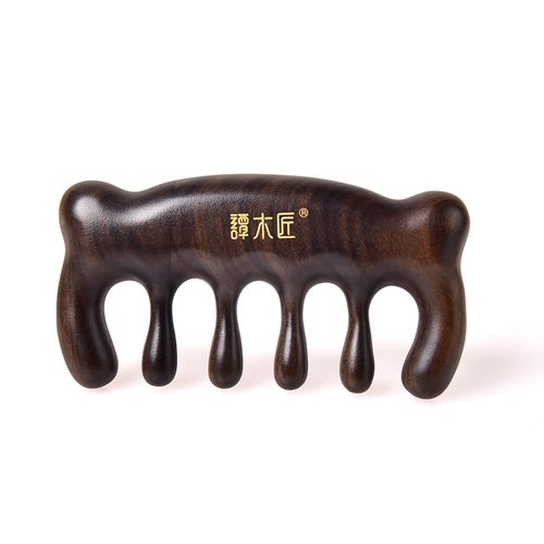 TAN MUJIANG Wooden Hair Comb Massage Cute Bear