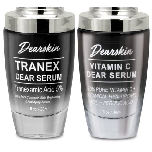 Dearskin Skincare Care Set with Tranexamic Acid Serum plus Vitamin C Serum for a consistent skincare routine.