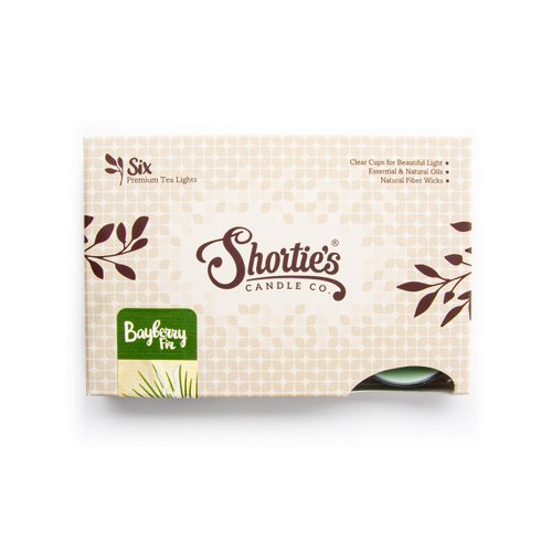 Bayberry Fir Premium Tealight Candles - Highly Scented with Essential Oils - 6 Green Tea Lights - Beautiful Candlelight - Made in The USA - Christmas & Holiday Collection