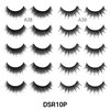 Laflare Premium Silk Lashes 3D Faux Mink Eyelashes Multipack, Light, Natural Looking, Professional Easy to Apply Eyelashes in a Knitted Style 10 Pairs Jumbo Pack (DSR10P)