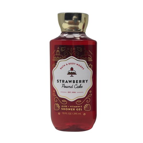 Bath & Body Works STRAWBERRY POUND CAKE Shower Gel - Value Pack Lot of 2