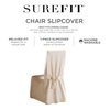 SureFit Scroll Long Dining Chair Slipcover (Brown) - Full Length Relaxed Fit High Back Chair Cover/Perfect for Adding Accents to Your Dining Room