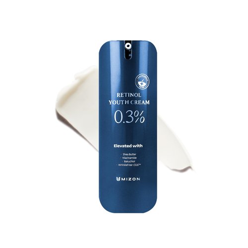 MIZON Retinol Youth (0.3% Retinol Cream), Wrinkle Care, Shea Butter, Peptides, Niacinamide, Bakuc...