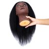 Mannequin Head with 100% Human Hair Mannequin Head Curly Cosmetology Afro Mannequins Heads with Stand for Practice Braiding Styling Training Head Hair Styling With Gift
