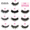 Ellazzle 20 Pairs Faux Mink Eyelashes Wholesale Lashes Pack, Lashes Natural Look 16mm-20mm False Eyelashes Pink